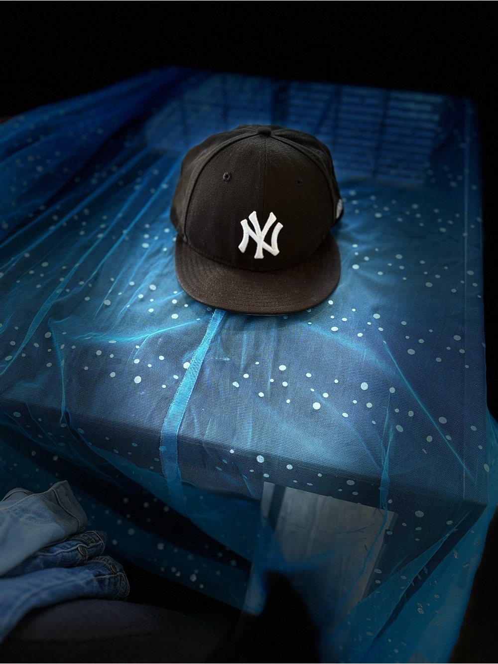 Black Fitted Cap - Classic NY Logo
